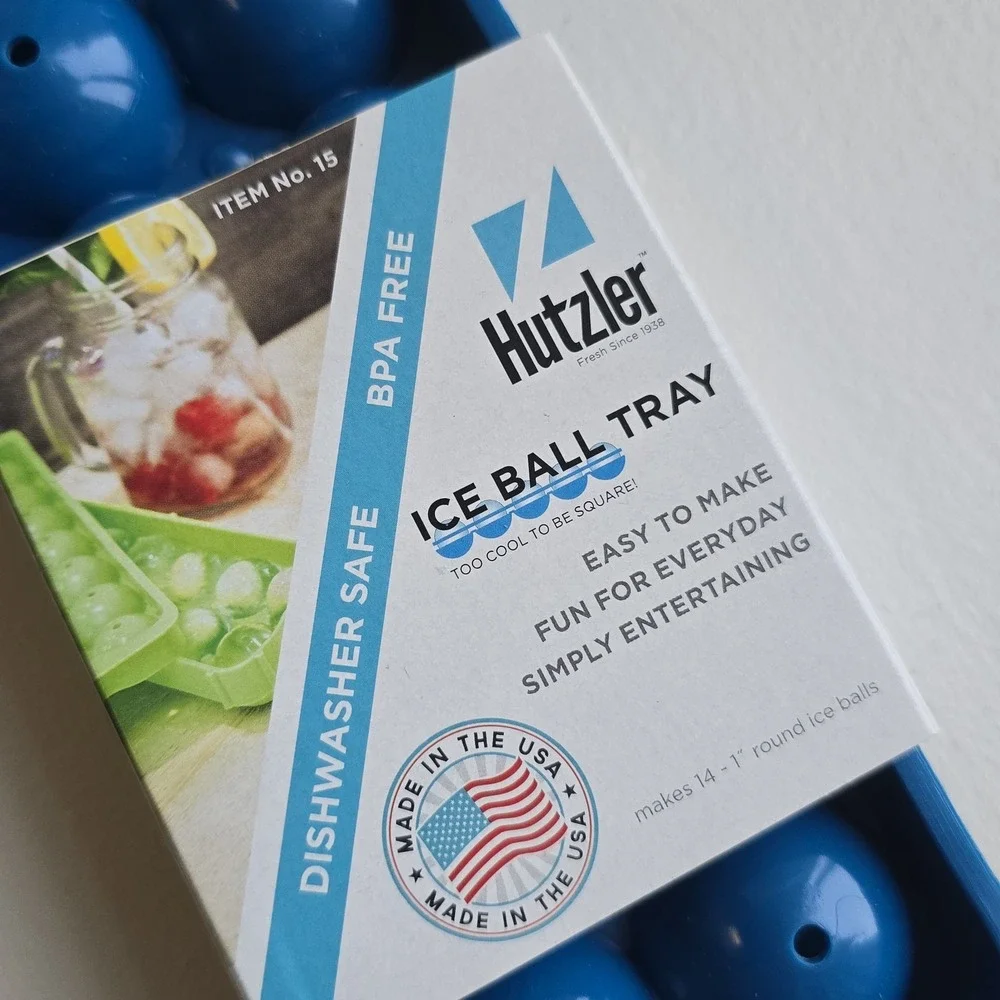 Hutzler Ice Ball Tray #15 Blue‎ Makes 14 1